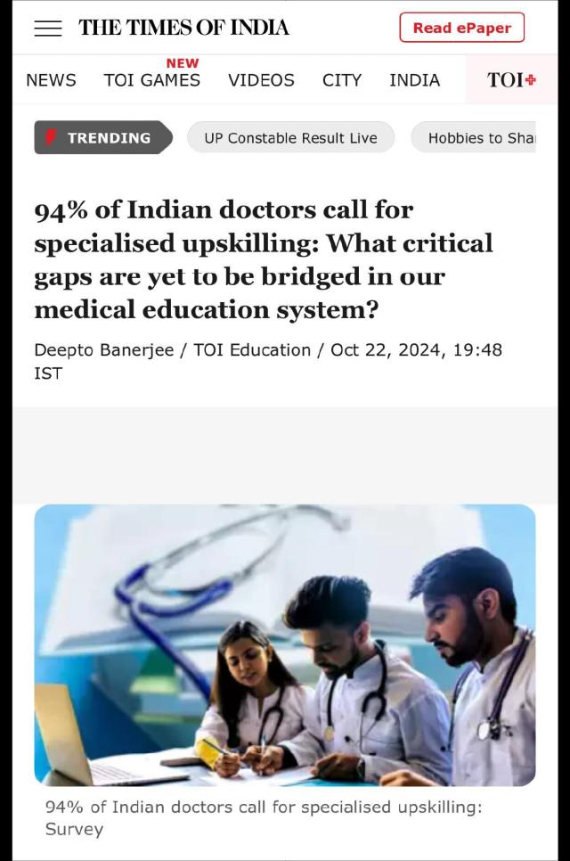times of india article