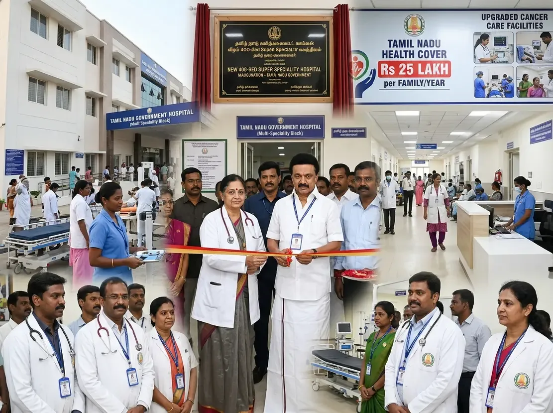 TN Unveils Rs 25 Lakh Health Cover & Major Hospital Push