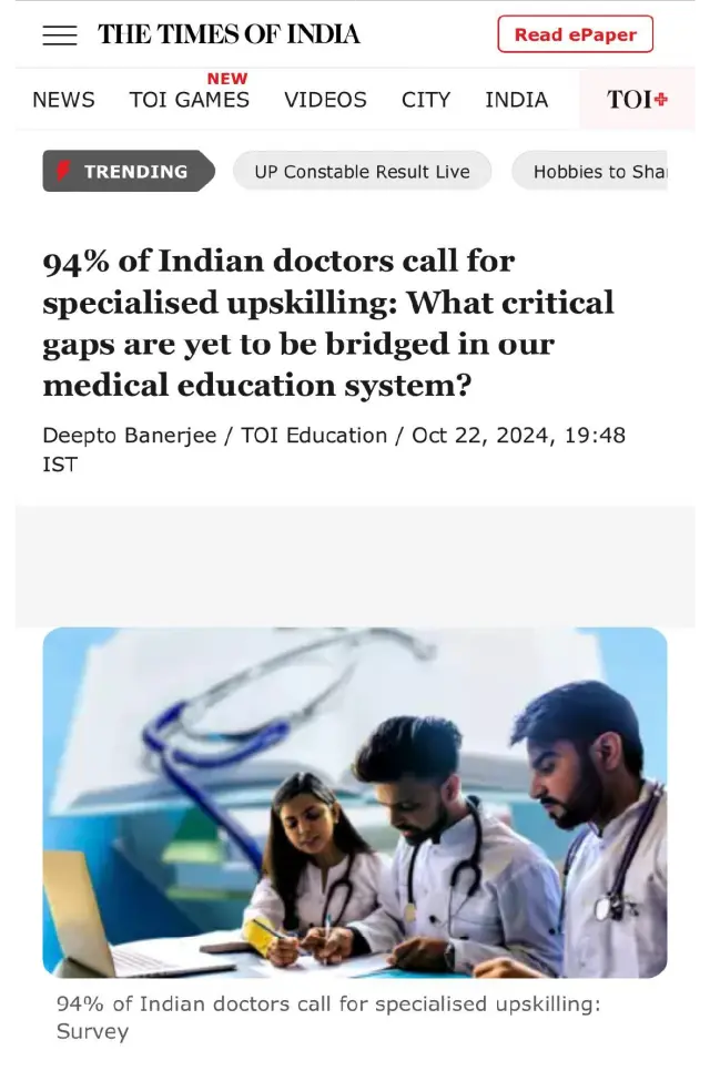 OC Academy in Times of India