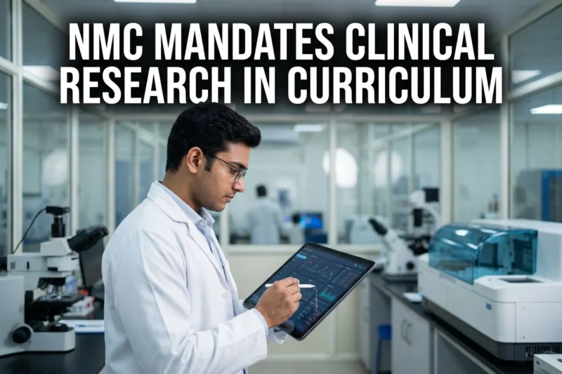 Clinical Research Now Core & Mandatory in Medical Curriculum: NMC
